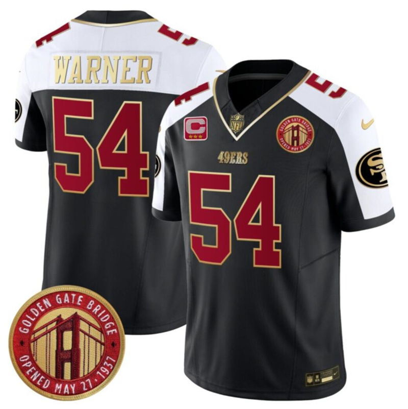 Men's San Francisco 49ers #54 Fred Warner Balck F.U.S.E. Golden Gate Bridge With 3-Star C Patch Alternate Vapor Limited Stitched Football Jersey Men's San Francisco 49ers #54 Fred Warner Balck F.U.S.E. Golden Gate Bridge With 3-Star C Patch Alternate Vapor Limited Stitched Football Jersey